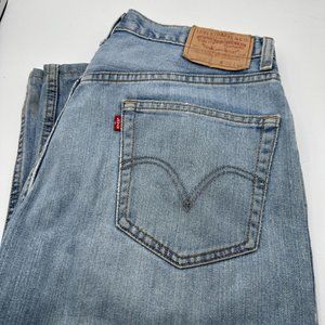 Vintage Levis 505 Regular Fit Jeans 33x32 27.5" Distressed Red Tab